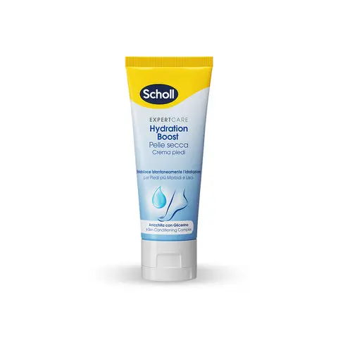 Scholl ExpertCare Hydration Boost Crema Piedi Idratante Quotidiana 75ml Glicerina – Effetto Morbidezza Immediato contro la Pelle Secca