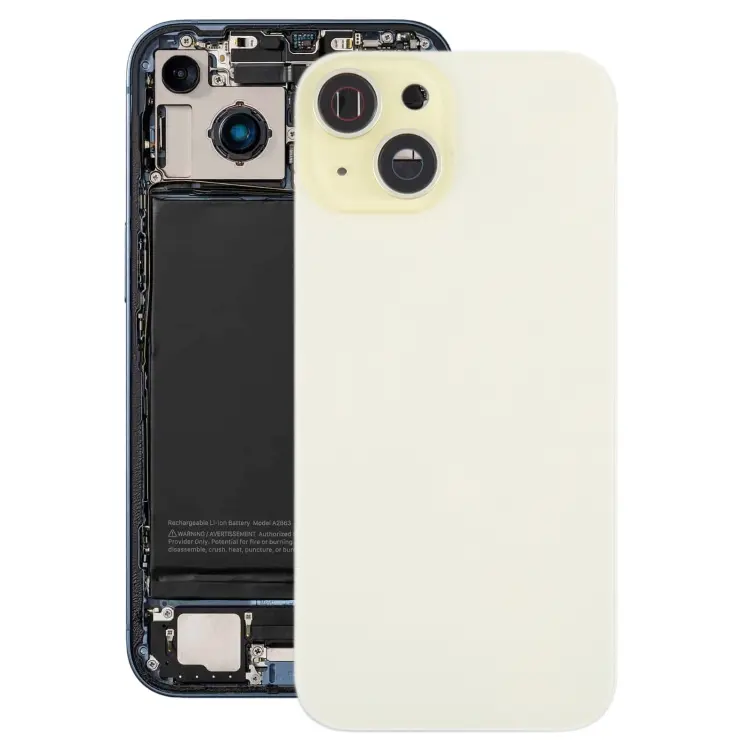 Scocca posteriore iPhone 15 con MagSafe e copriobiettivo fotocamera