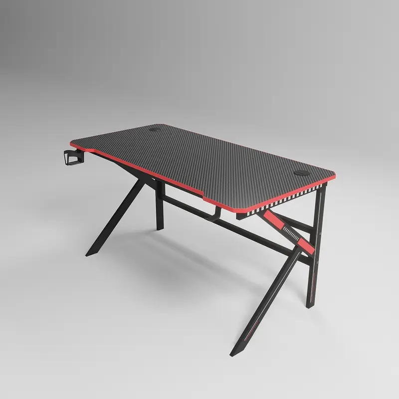Scrivania da gaming 120x60x74 con luci RGB e accessori
