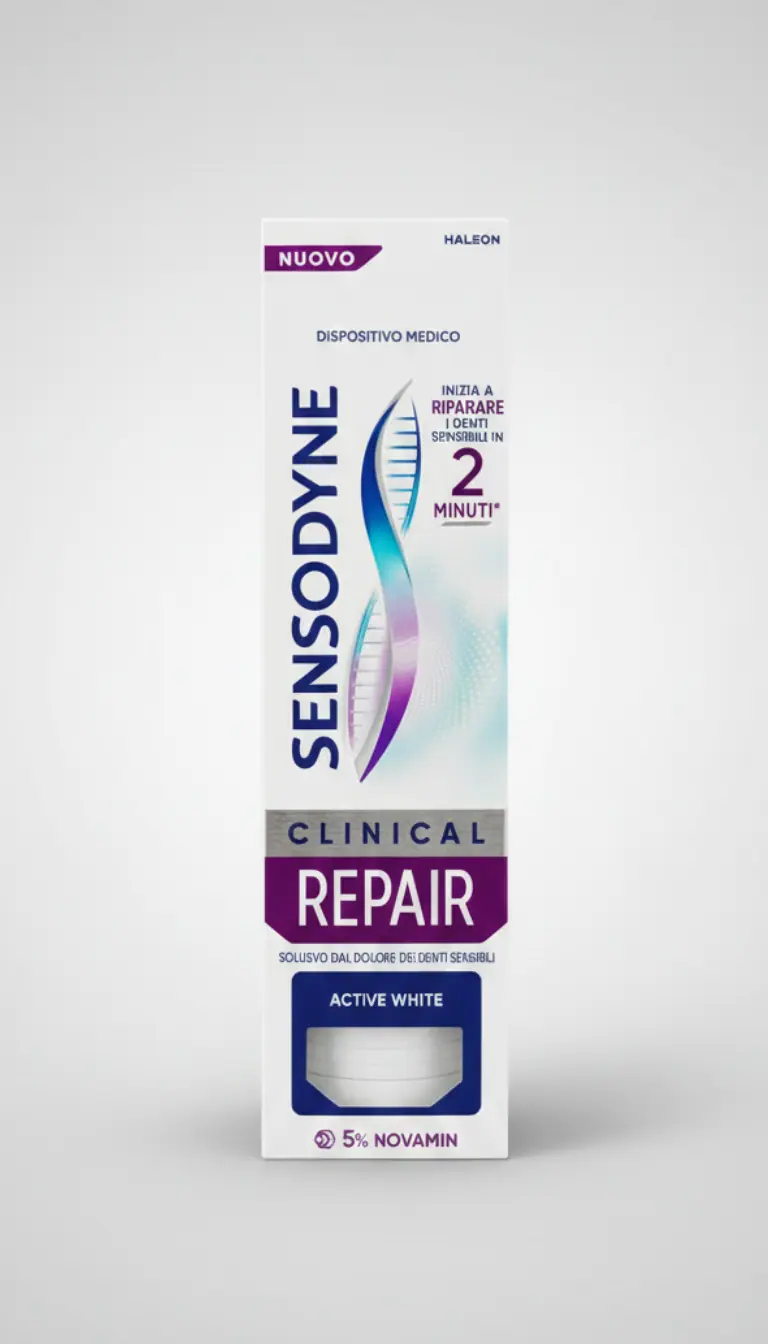 Sensodyne Clinical Repair Active White Dentifricio Riparatore Sbiancante con Tecnologia NovaMin 75ml