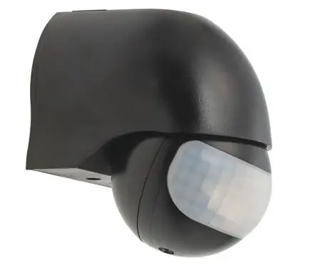 Sensore di movimento PIR nero IP44 1200W