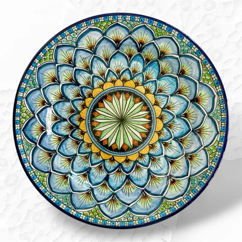 Serving Round Platter Blue Tone – Pattern A (Pre order)