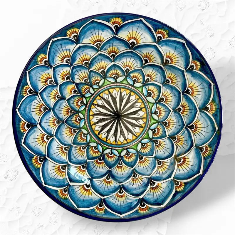 Serving Round Platter Blue Tone – Pattern B (Pre Order)
