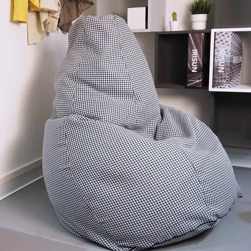 SESSANTOTTO 68 Pied de Poule, Pouf Poltrona Sacco XL Sfoderabile
