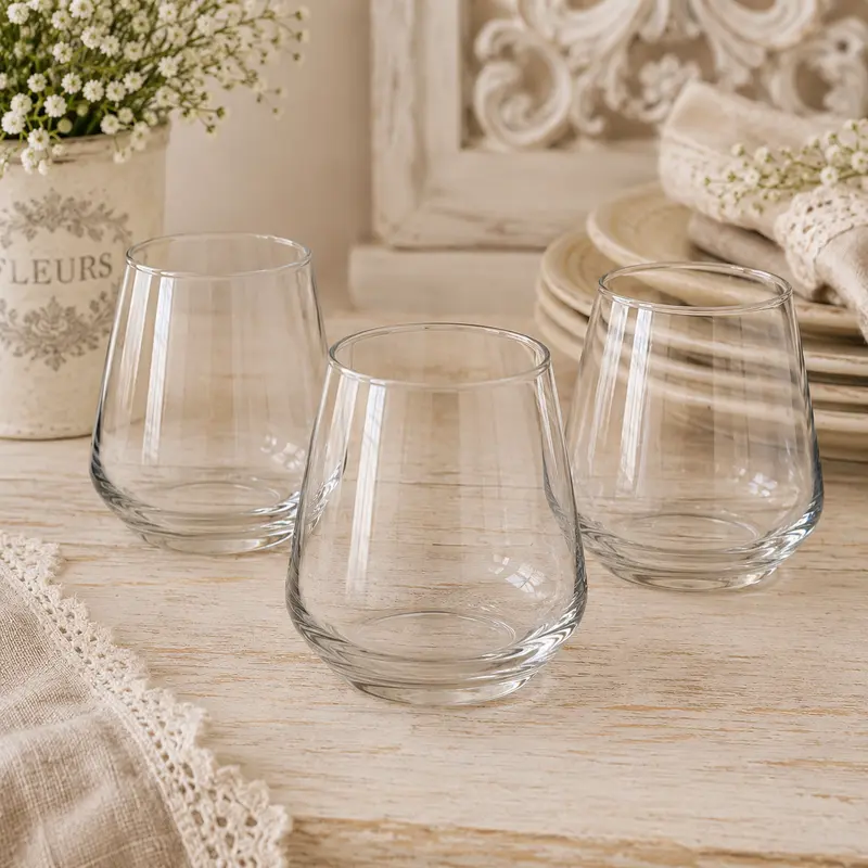 Set 3 Bicchieri Classic in Vetro da Acqua e Drink, 300 ml