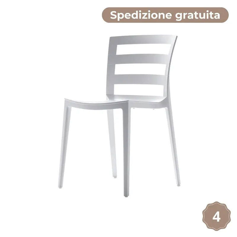 Set 4 sedie Town in polipropilene