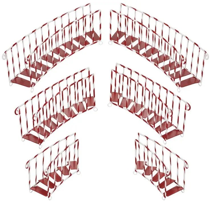 Set 6 Scale Decorative Grand Staircase Rosso e Bianco Edizione Limitata – Goodwill by Mark Roberts, 41-56cm