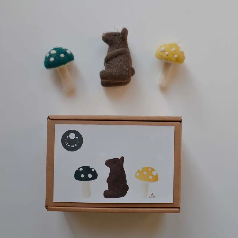 Set addobbini natalizi - orso nel bosco