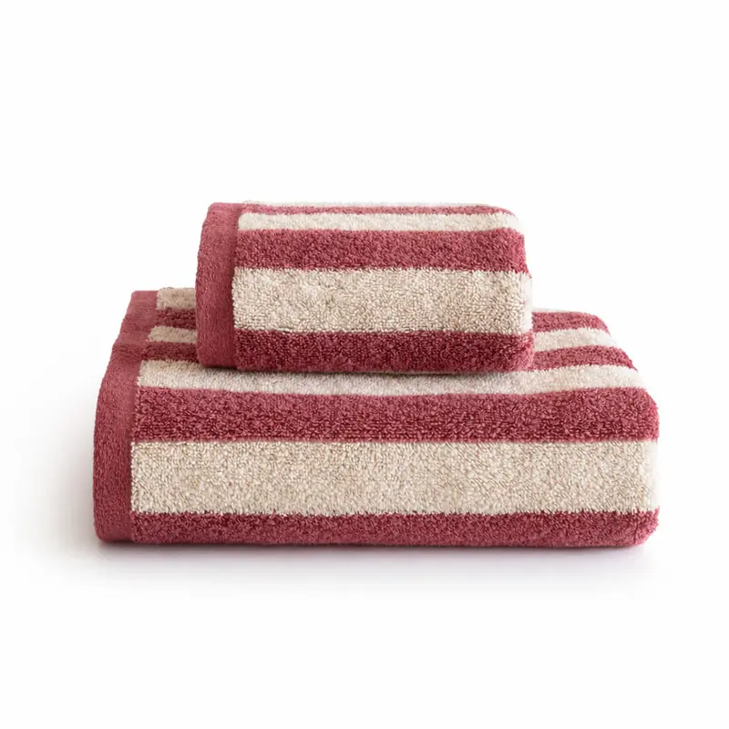 Set Asciugamani 1+1 Galizzi Savannah in Cotone Jacquard 550 GSM – Marsala Made in Italy