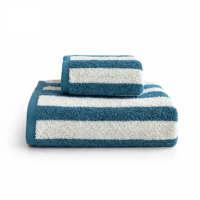 Set Asciugamani 1+1 Galizzi Savannah in Cotone Jacquard 550 GSM – Pavone Made in Italy