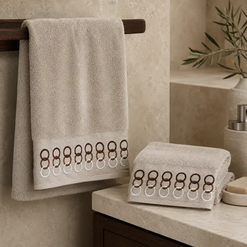 Set Asciugamani 1+1 Maison Sucrée Versilia in Cotone 420 g/m² – Viso e Ospite