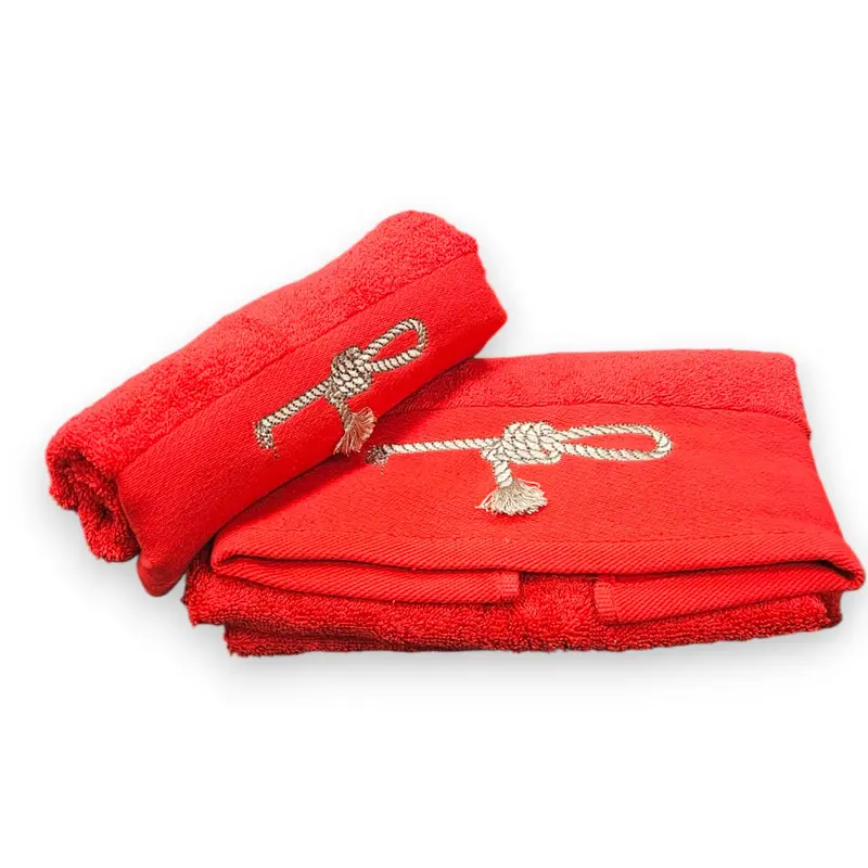 Set asciugamani bagno NODO marino, modello OMC | 100% cotone