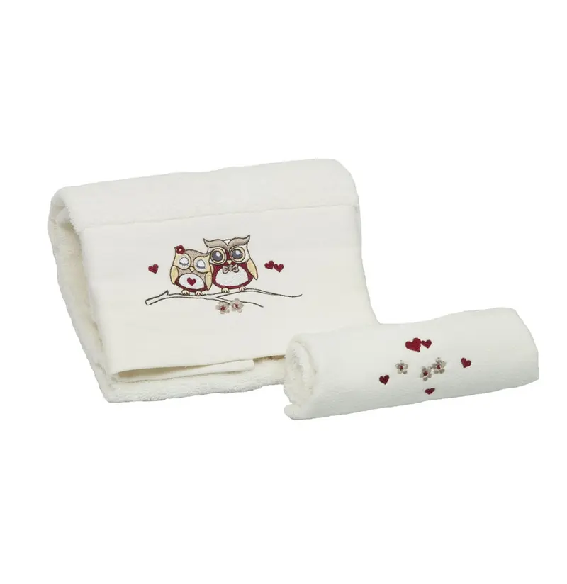 Set asciugamani da bagno, in spugna di cotone | Collezione GUFETTI