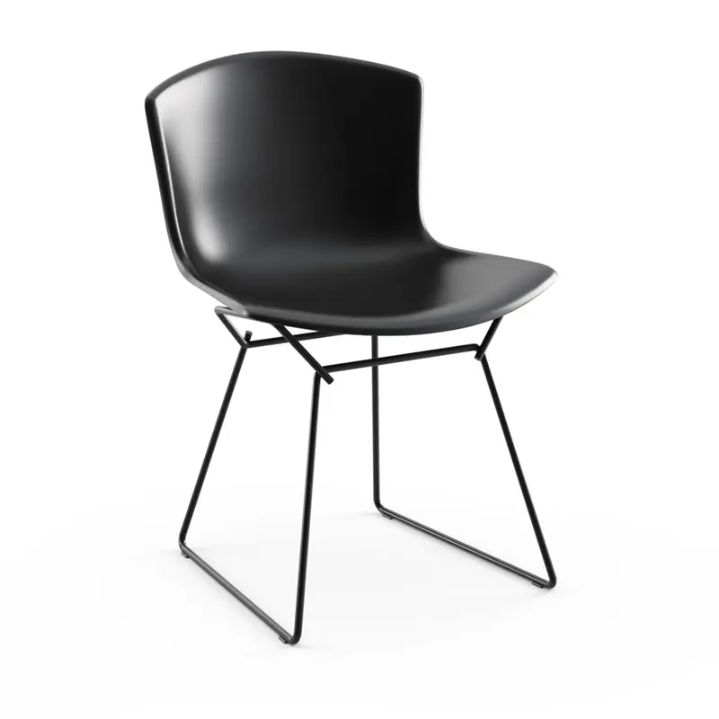 Set da 2 sedie Bertoia Plastic Chair (struttura nera)