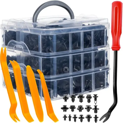 Set di rivetti in plastica per auto 620 pezzi universale