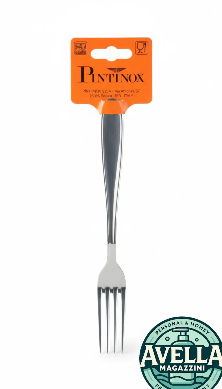 Set Forchette da Tavola Pintinox in Acciaio Inox Lucido – Design Classico Italiano – Posate Professionali Ergonomiche e Resistenti