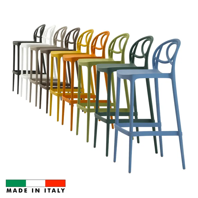 Set sgabelli Etoile Bar in polipropilene