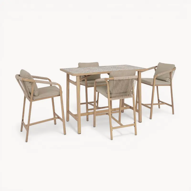 Set tavolo e 4 sgabelli Kalimera