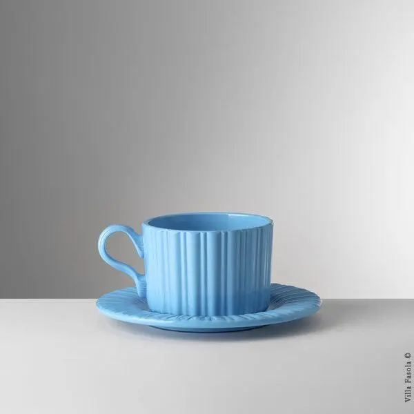 Set tazza e piattino Teatime – eleganza quotidiana in melamina firmata Mario Luca Giusti