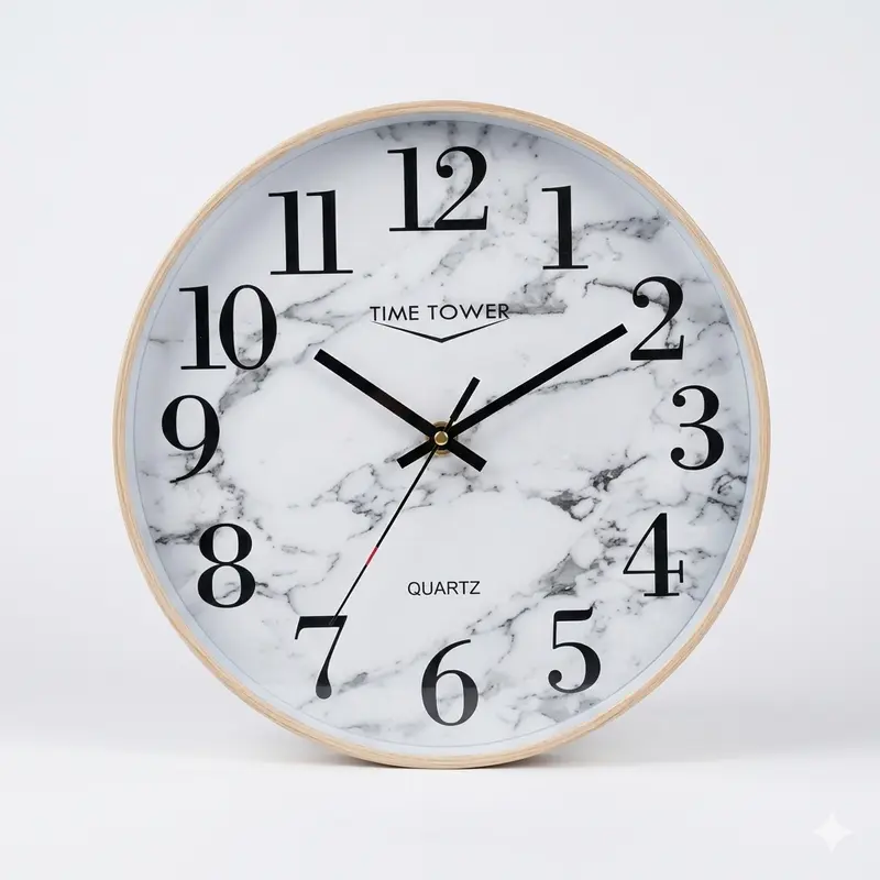 Siro Time Orologio da Parete Tondo Numeri Grandi D.30 cm – Precisione e Design per la Casa