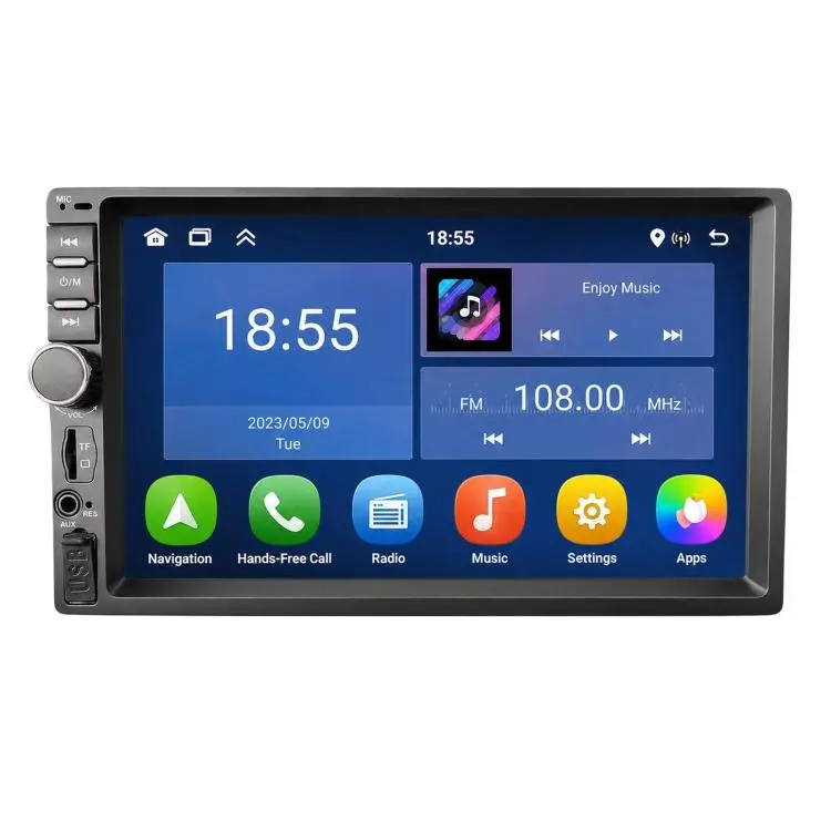 Sistema di navigazione per auto con console centrale intelligente, controllo vocale universale, radio e telecamera posteriore, tutto in un unico dispositivo., 7 inch TCD-106B, 7 inch TCD-107B