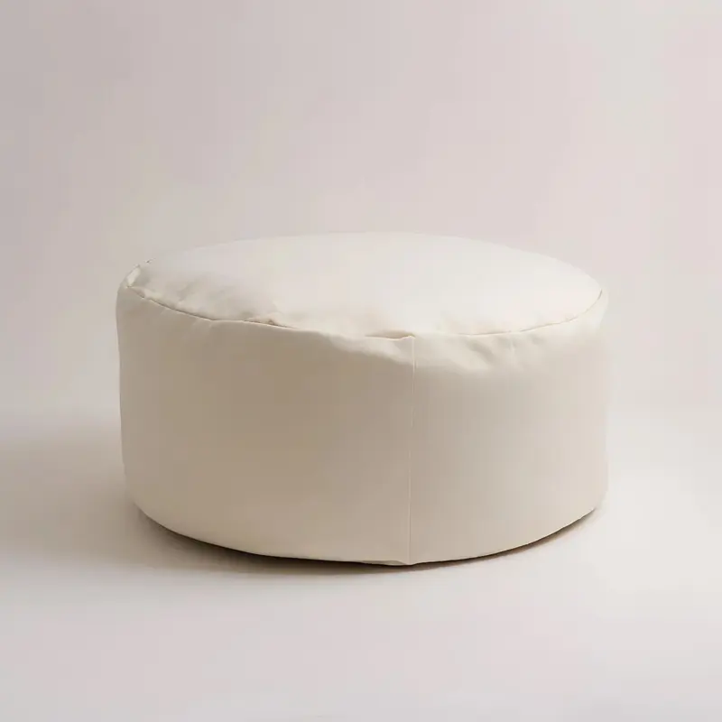 SOFT CHILL 60, Pouf Sacco Rotondo in Cotone Sfoderabile 60 x h42