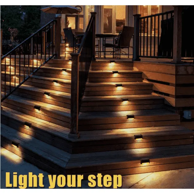 Solar Garden Lights For Stairs Steps Decking Railings