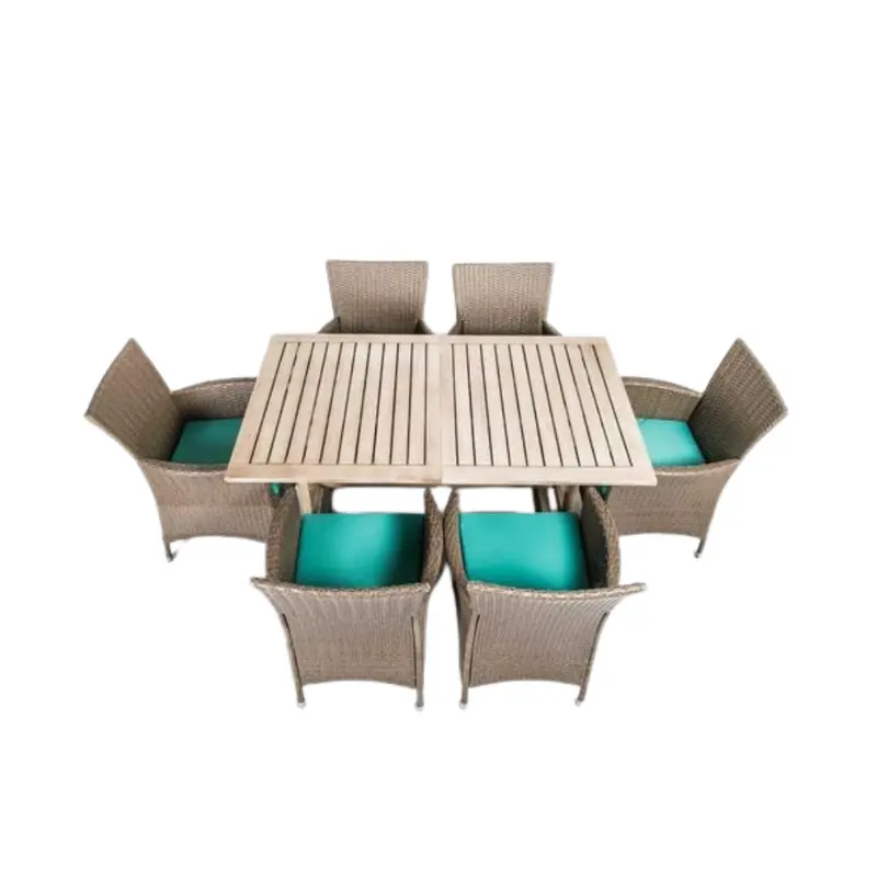 Solara set, Set da esterno con 6 sedie e tavolo allungabile (Tav
