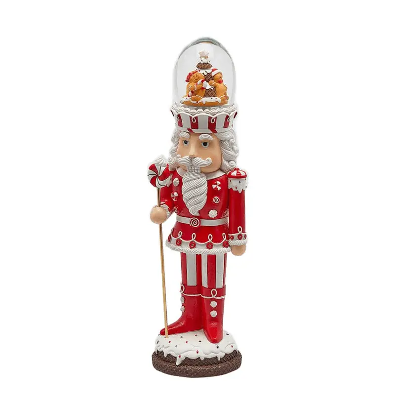 Soldatino Schiaccianoci Rosso Candy con Cupola Dolce - EDG Enzo De Gasperi, 50cm