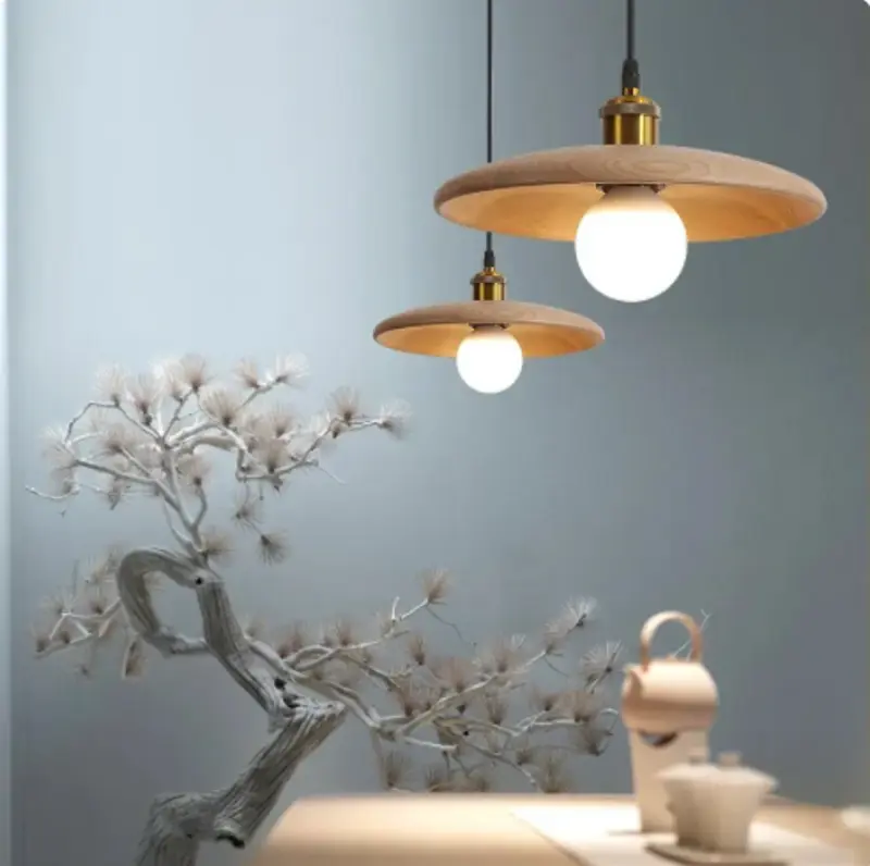 Solid Wooden Pendant Light