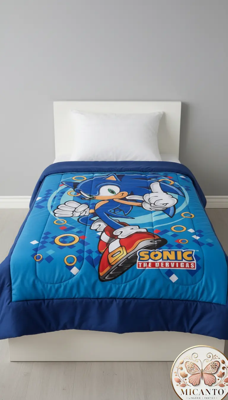 Sonic The Hedgehog Trapunta Invernale Letto Singolo 170x260 cm 100% Poliestere – Calore e Design Ufficiale SEGA