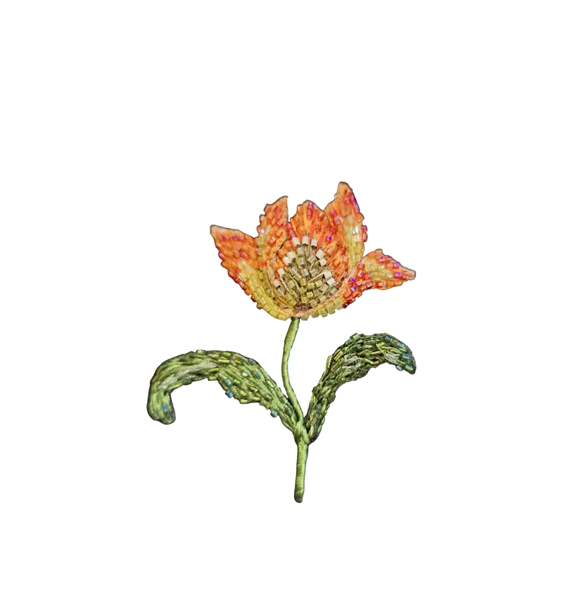 Spilla Trovelore - Yellow red parrot tulip