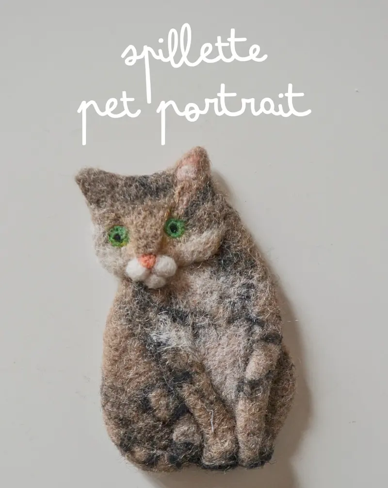 Spilletta pet portrait personalizzato