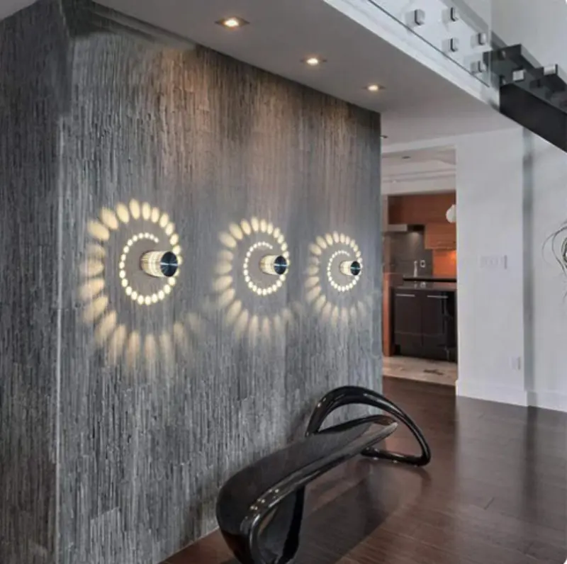 Spiral Effect Wall Lamps