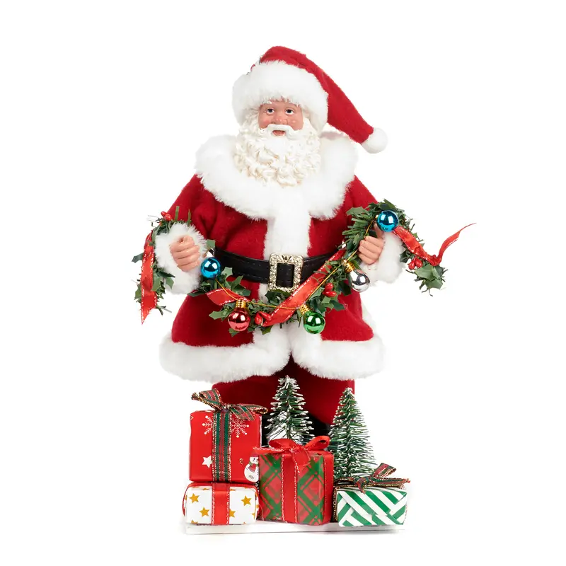 Statuina Natalizia Babbo Natale con Regali – Goodwill, 28cm