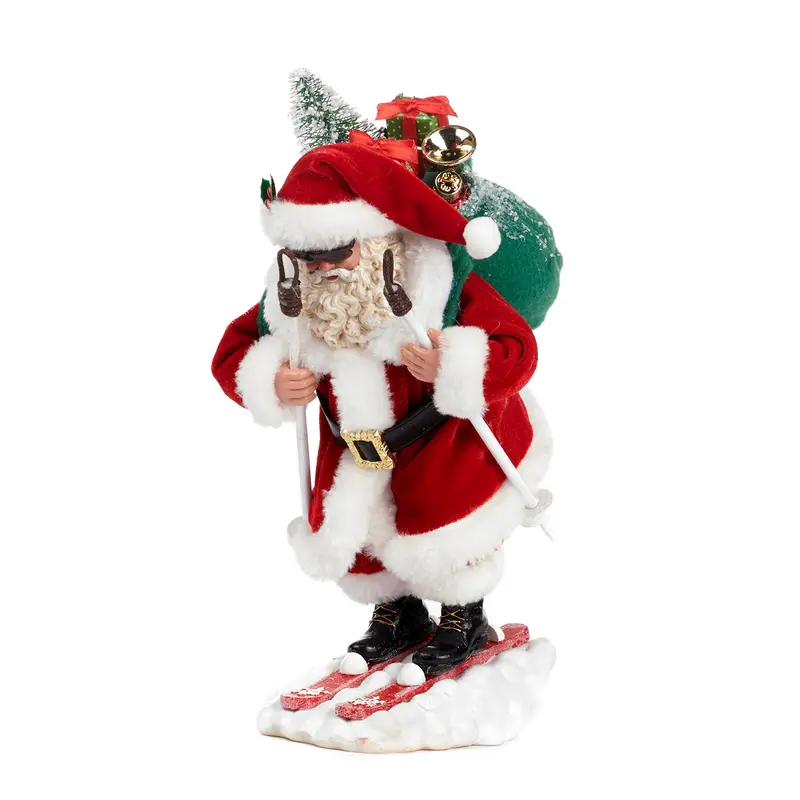 Statuina Natalizia Babbo Natale sugli Sci – Goodwill, 30cm