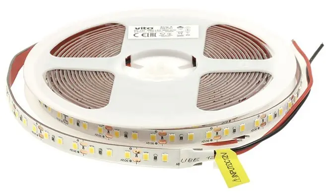 Striscia LED 24V 120 LED/m 9,6W/m 4000K luce calda 5 metri