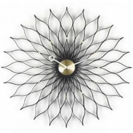 Sunflower Clock orologio da parete nero