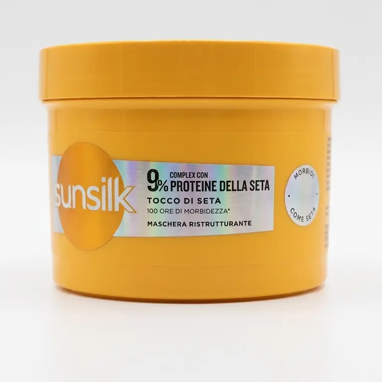 Sunsilk Maschera Ristrutturante Tocco di Seta 440ml | 100 Ore di Morbidezza | 9% Complex con Proteine della Seta