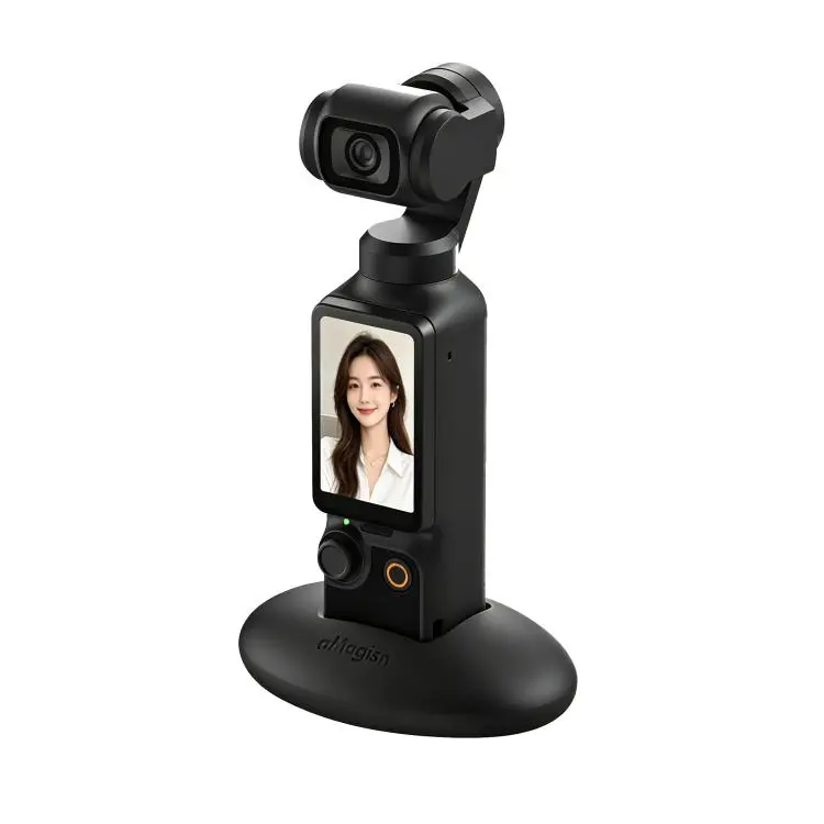 Supporto da tavolo in silicone antiscivolo aMagisn per DJI Osmo Pocket 4 / 3, con adesivo, per cruscotto e auto., BD04 Black, BD04 Pink, BD04 Purple