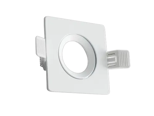 Supporto in alluminio da incasso orientabile lampade GU10 MR16 finitura bianca