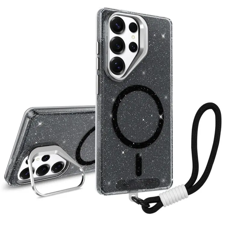 Supporto per fotocamera custodia magnetica glitterata per Samsung Galaxy S23