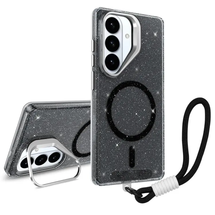Supporto per fotocamera glitterato con custodia magnetica per Samsung Galaxy