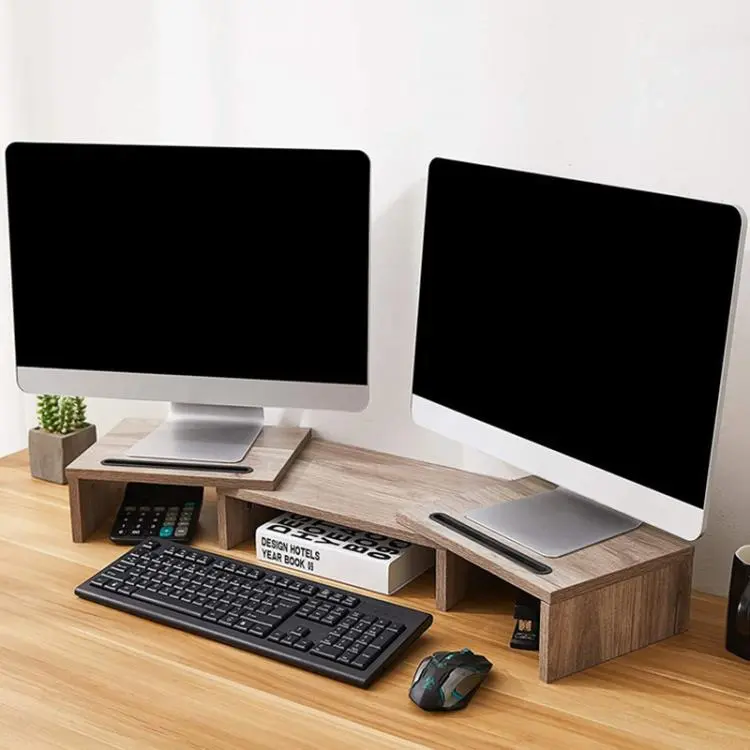 Supporto per monitor girevole e regolabile in legno