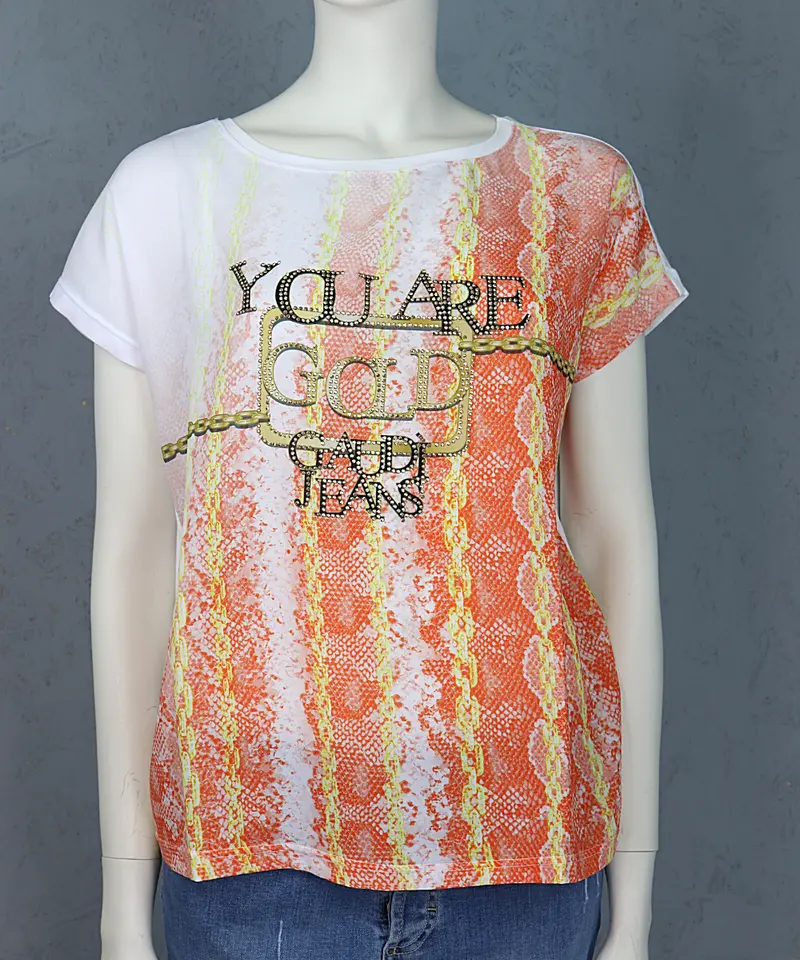 T-shirt over in jersey di viscosa Gaudì