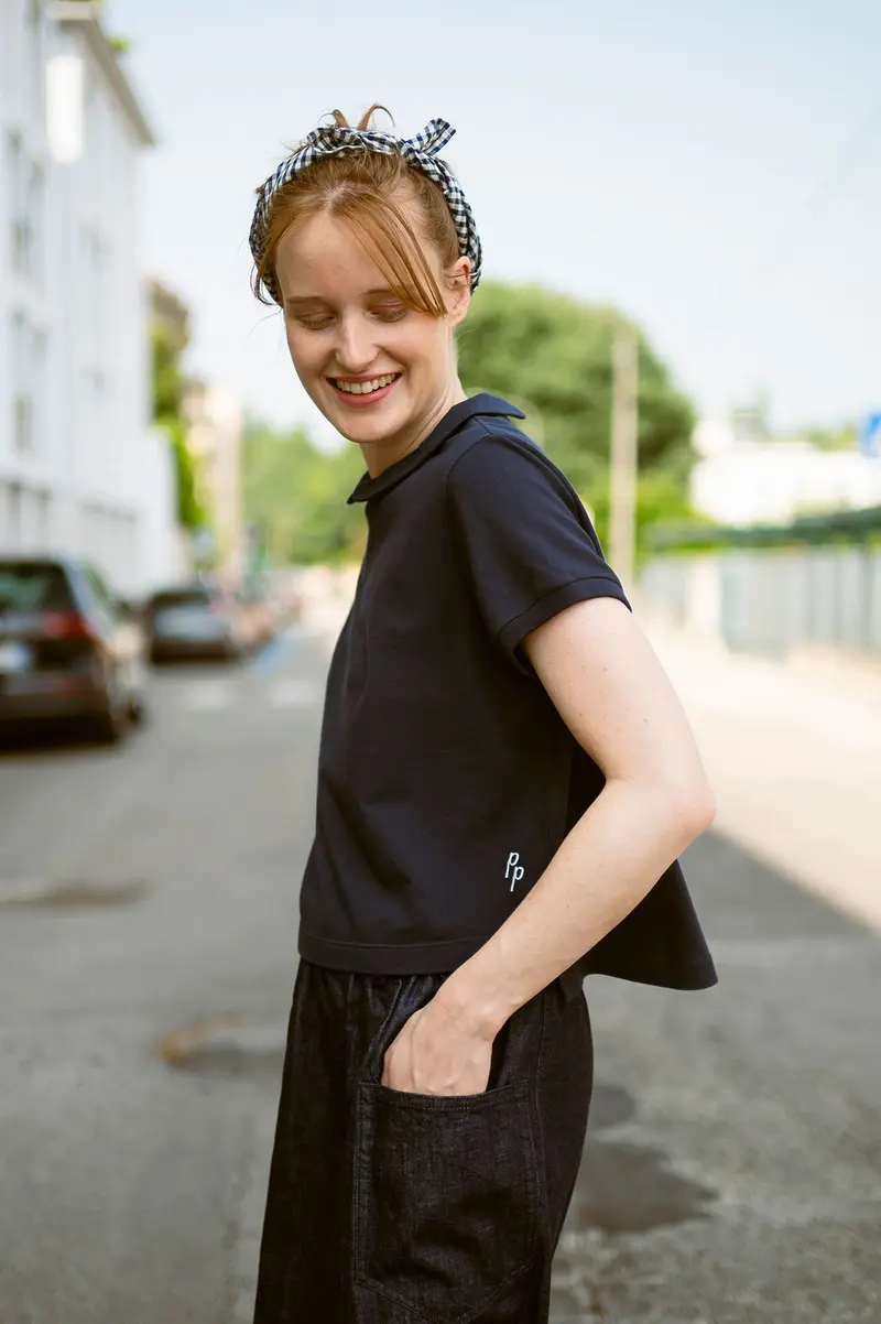 T-shirt polo in cotone