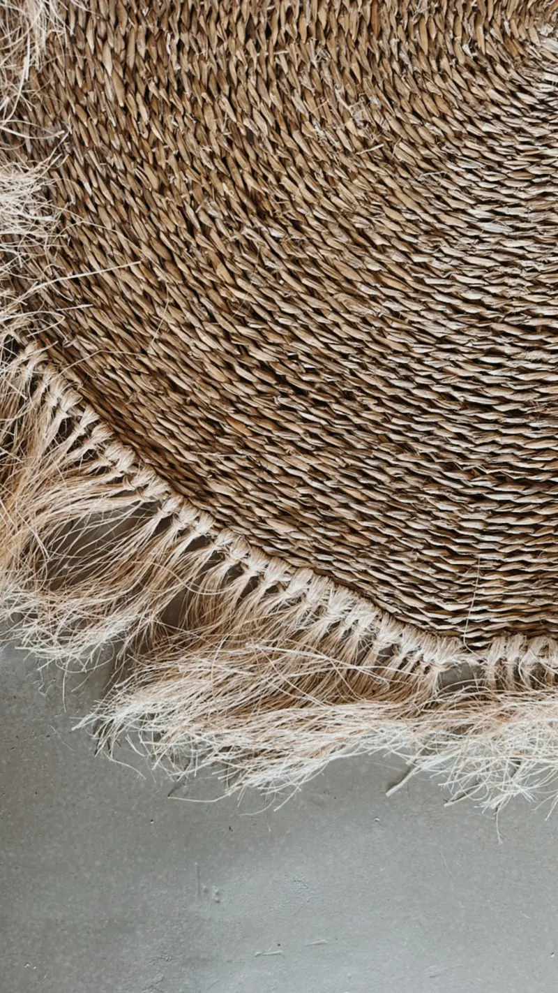 Tappeto Seagrass con Frange