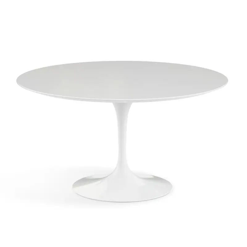 Tavolo Saarinen Ø 137 cm (base bianca piano in laminato bianco)
