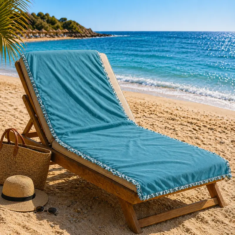 Telo Mare Microfibra 86x165 cm Fancy Home Elba – Telo Spiaggia Leggero Compatto con Rouches, Asciugatura Rapida, Morbido e Salvaspazio