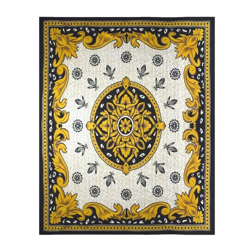 Telo mare XXL formato famiglia, multiuso, in cotone, Batik Barocco
